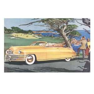 Big Car by Golf Course Premium Giclee Poster Print, 24x32  