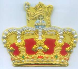   Royal Family Crown Norway Lion King Kingdom Empire Heraldry Arms Patch