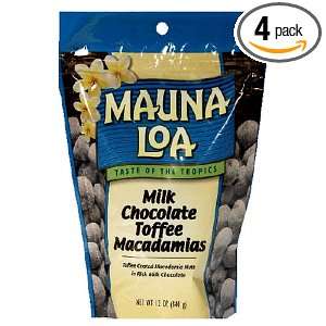 Mauna Loa Milk Chocolate Toffee Macadamias, 11 Ounce Bags (Pack of 4)