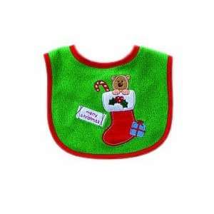   Holiday Baby Bibs   Christmas Designs (Merry Christmas Green) Baby
