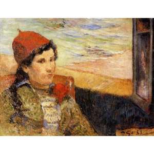   Young Woman at a Window Paul Gauguin Hand Painted Art