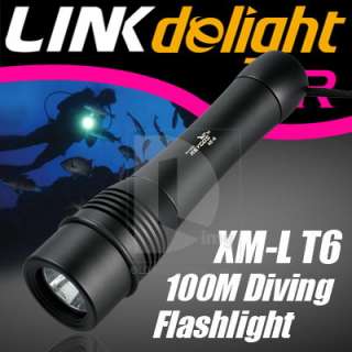 100m Underwater/Diving 1400LM Super Bright CREE XML T6 LED flashlight 