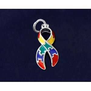  Autism Ribbon Charm   Large (50 Charms) Arts, Crafts 