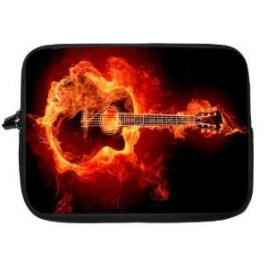  Flaming Guitar Laptop Sleeve   Note Book sleeve   Apple 