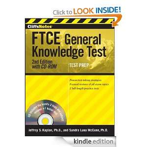CliffsNotes FTCE General Knowledge Test Jeffrey S. Kaplan, Sandra 