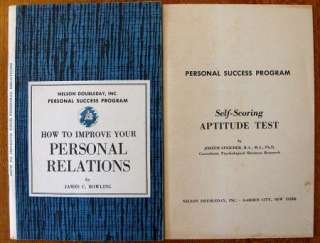 PERSONAL SUCCESS PROGRAM By Nelson Doubleday Inc.1959  