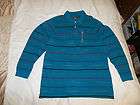 Mens Polo Shirt Payne Stewart Teal Stripes Moisture wick Size XX 