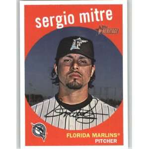 2008 Topps Heritage #411 Sergio Mitre   Florida Marlins 