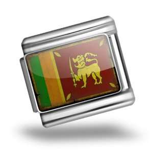  Italian Charms Original Sri Lanka Flag Bracelet Link 