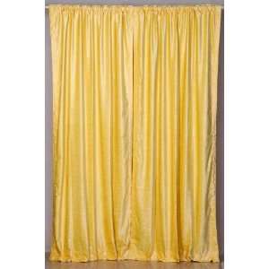  Yellow Velvet Curtain / Drapes / Panels 43 X 84 Inches 