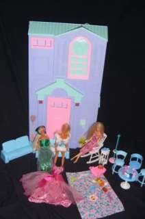Rare HTF Barbie City Pretty Townhouse Talking House  