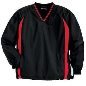    Sport Tek   Tipped V Neck Raglan Wind Shirt. JST62 