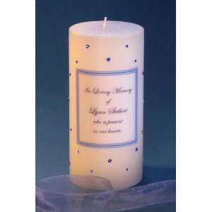  Sapphire Blue Swarovski Crystal Memorial Candle
