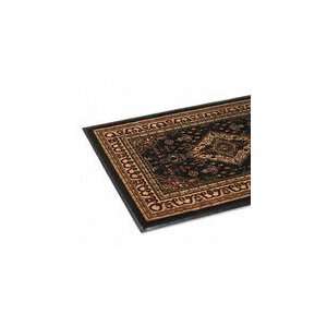  Woven Oriental Rug Look Floor Mat, 48 x 67, Black