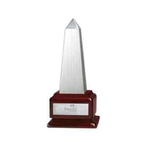 Opus   Metal obelisk award with wood base.  Kitchen 