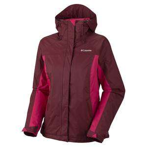 Columbia Arcadia Jacket Womens Elderberry Red Rainwear Rain Coat 