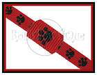 RONI  BLACK RED DOG BEAR CAT TIGER PAW PRINT BOW RIBBON 
