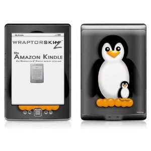 Penguins on Black Skin (fits  Kindle 4   6 display, no keyboard 