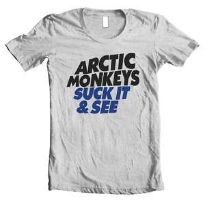 ARCTIC MONKEYS SUCK IT AND SEE T Shirts Logo 25 Colours  