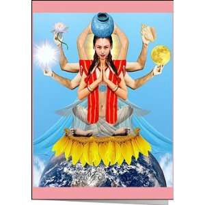 Quan Yin Goddess of Compassion Greeting Card By Suns Eye