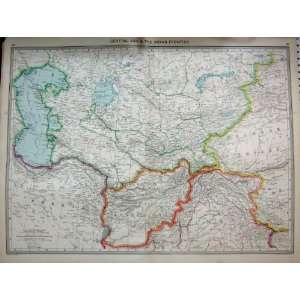  MAP c1890 ASIA PERSIA TURKESTAN AFGHANISTAN AZERBAIJAN 