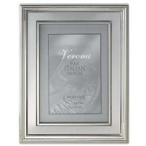  Silver Plated Metal Picture Frame Two Tone Design