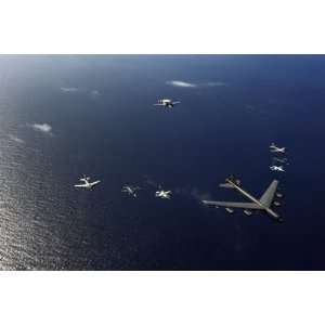  A U.S. Air Force B 52 Stratofortress Aircraft Leads a 