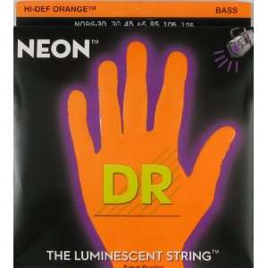  DR Strings HiDef Phosphorescent Orange Electric Medium 6 String 