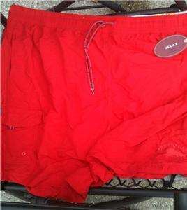 56 NWT 2XB Tommy Bahama HAPPY GO CARGO BT BigTall Solid Red Swimsuit 