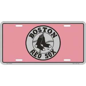   RedSox PINK License Plates auto vehicle car front