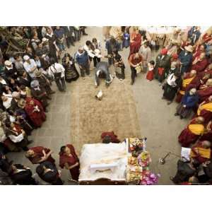 Monks and Exiled Tibetan People Celebrate Lhosar, Samtenling Monastery 