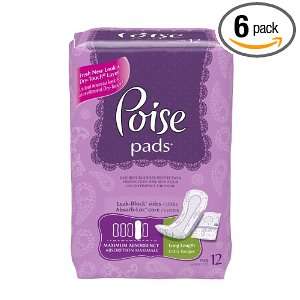 Poise Pads, Maximum Absorbency   Long (Formerly Ultra Plus), Case/72 