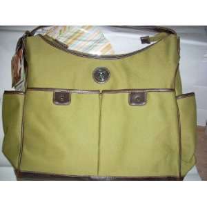   Carters Out N About Diaper Bag X Olive with Faux Leather Trim Baby