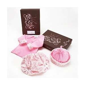    Birth Day Box in Pink Lamb Plush by Bloomers Baby   3 months Baby