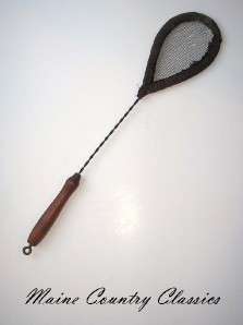   HAND MADE FLY SWATTER Screen with Twisted Wire & Wooden Handle  
