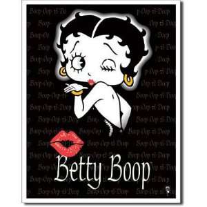    Betty Boop Blowing Kiss Retro Vintage Tin Sign