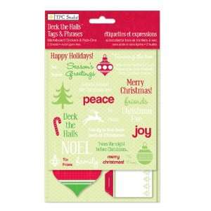  Deck The Halls Matteboard Stickers/Rub Ons 4.5x6 Sheets 