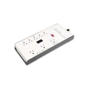   Protector, 8 Outlet, 2160 Joule, 6 Cord, Tan Qty10 Electronics