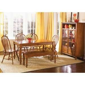  Liberty Furniture Low Country 7 Piece Dining Set   Curio 