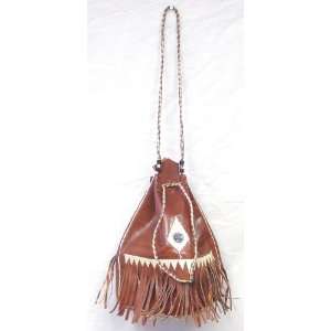  Leather Tuareg Bag with Fringes 