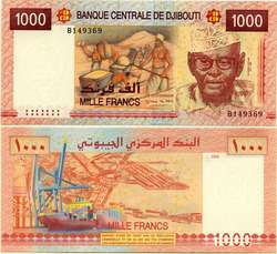 Djibouti 1000 Francs 2005 P 42 UNC  