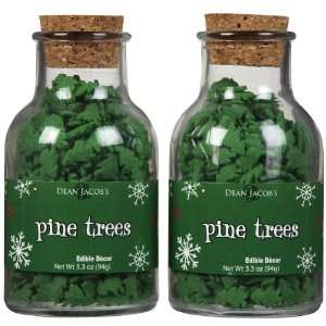 Dean Jacobs Pine Trees Glass Jar w/ Cork, 3.3 oz, 2 pk  