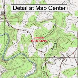  USGS Topographic Quadrangle Map   Lawndale, North Carolina 