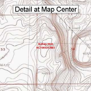  USGS Topographic Quadrangle Map   Buffalo Well, Oregon 