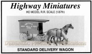   Delivery Wagon w/Horse & Cargo Kit JORDAN PRODUCTS HO/HOn3/HOn30 #102