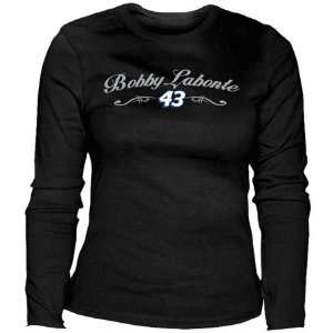  #43 Bobby Labonte Ladies Blk Cheerios Racing Long Sleeve Tee 