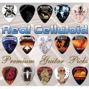   Metallica Premium Gold Guitar Picks X 15 Medium Musical Instruments