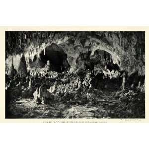  1925 Print Gayer Carlsbad Cavern Stalactites Cave Marble 