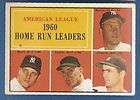 1961 Topps #44 1960 A.L. Home Run Leaders (Mantle & Maris)  