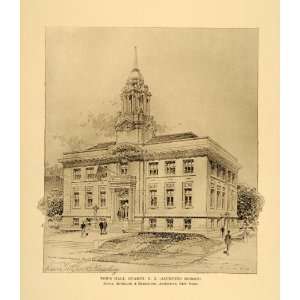 1909 Town Hall Kearny NJ Davis McGrath Kiessling Print 